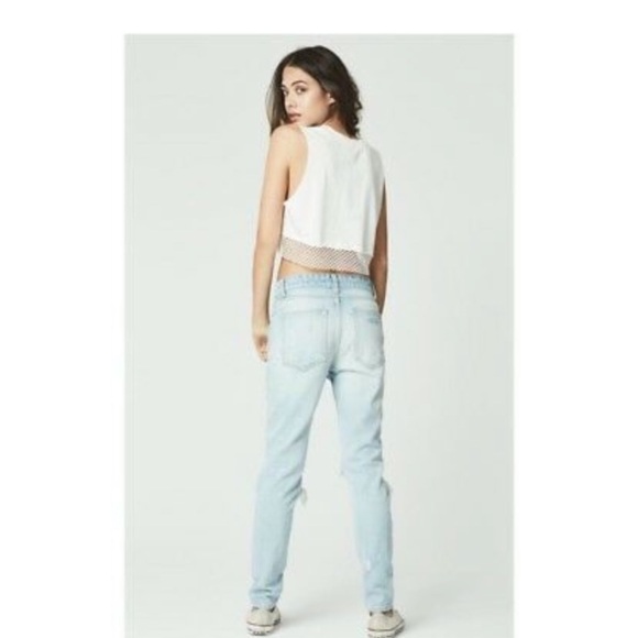 NWT LF Carmar Mid Rise Relaxed Distressed Jeans - Picture 3 of 10